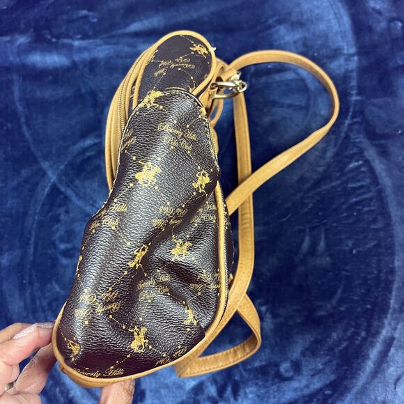 Y2K Beverly Hills Polo Club Mini Backpack Prep Golf Academia Vegan Leather - Picture 5 of 9